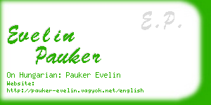 evelin pauker business card